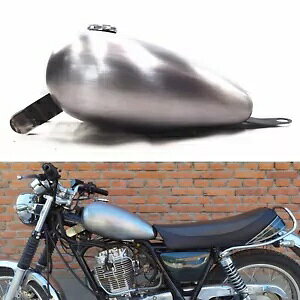 nhCh Vo[ K\ KXR^N Lbvt }n SR400 SR500 8Lp Handmade Silver Petrol Gas Fuel Tank W/ Cap For Yamaha SR400 SR500 8L