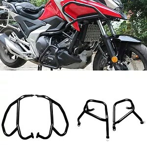 Yf|ubNGWK[hNbVo[veN^[Zbgz_ NC750X 21-23 Carbon Steel Black Engine Guard Crash Bar Protector Set For Honda NC750X 21-23