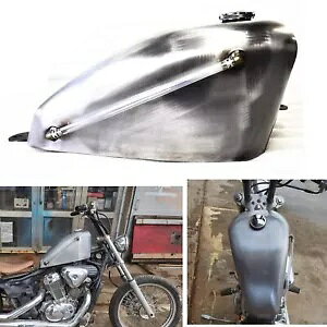 F̃K\R^N + ICLbvz_XeB[h 400 600 I[goCp Handmade Silvery Petrol Fuel Tank + Oil Cap For Honda Steed 400 600 Motorcycle