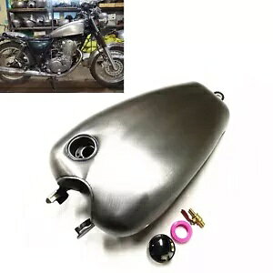 1x F̃I[goCK\KXR^N}n SR400 SR500 7L 1x Silvery Motorcycle Petrol Gas Fuel Tank For YAMAHA SR400 SR500 7L
