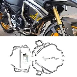 Vo[ GW K[h NbV o[ veN^[ op[ VOGE DS525X 2023 㕔 +  Silver Engine Guard Crash Bar Protector Bumper For VOGE DS525X 2023 Upper+ Lower