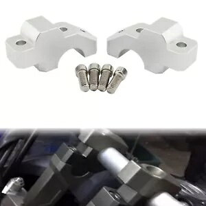 1 yAN[nho[CU[nho[NvA_v^[}n FZ09 2015-2020 1 Pair Chrome Handlebar Riser Handle Bar Clamp Adapter For YAMAHA FZ09 2015-2020