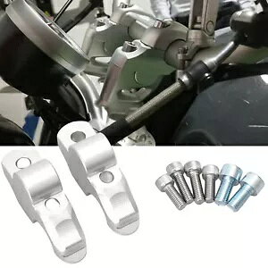 �V���o�[�A���~�n���h���o�[�o�[���C�U�[�}�E���g BMW R Nine T 2014-2018 2015�ɓK�� Silver Aluminum Handlebar Bar Riser Mount Fit For BMW R Nine T 2014-2018 2015 �y���s�A���i�z