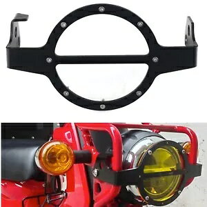 wbhCgt[K[hJo[یz_ CC110 JA45 ubN W/NAY Headlight Frame Guard Cover Protection For Honda CC110 JA45 Black W/ Clear Lens