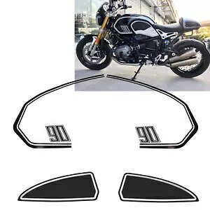 BMW R iC T sA 14-21 ^NTChsIV[gJEnv{bNXXebJ[ubN For BMW R Nine T Pure 14-21 Tank Side Pillion Seat Cowl Hump Box Stickers Black