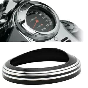 1pc ubNN[ 5 "Xs[h[^[gOoCU[n[[GNgOCht@bg{[Cp 1pc Black Chrome 5" Speedometer Trim Ring Visor For Harley Electra Glide Fat Boy
