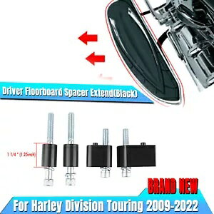 1 1/4C` ubN tA{[hXy[T[gpbh n[[_rbh\ c[O 2009-2022p 1 1/4" Black Floorboard Spacer Extend Pad For Harley Davidson Touring 2009-2022