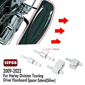 Vo[ 1 1/4 C` hCo[ tA{[h Xy[T[ GNXeh n[[ c[O 2009-2022p Silver 1 1/4'' Driver Floorboard Spacer Extend For Harley Touring 2009-2022