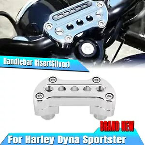 n[[_rbh\ _Ci Xg[g {u \teCpN[ nho[ CU[ Nv }Eg Chrome Handlebar Riser Clamp Mount For Harley Davidson Dyna Street Bob Softail