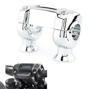 1.25C` nho[ nho[ CU[ Nv Jo[ n[[ \teC uCNAEg N[p 1.25" Handlebar Handle Bar Riser Clamp Cover For Harley Softail Breakout Chrome