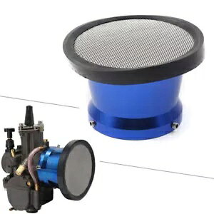 Lu^[ GAtB^[ z[Jbv lbgt@lt xX^bN Lu^[ 50mm u[ Carburetor Air Filter Horn Cup W/ Net Funnel Velocity Stacks Fit Carb 50mm Blue