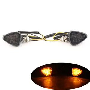 �X���[�N 2x LED �^�[���V�O�i�����C�g �C���W�P�[�^�[ �A���o�[ 12V �I�[�g�o�C ATV ���j�o�[�T���ɓK�� Smoke 2x LED Turn Signal Lights Indicator Amber 12V Fit Motorcycle ATV Universal �y���s�A���i�z