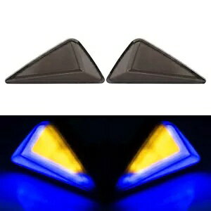 I[goC Ao[ u[ tbV }Eg LED ^[ VOi DRL ECJ[ Cg CWP[^[ Motorcycle Amber Blue Flush Mount LED Turn Signal DRL Blinker Light Indicator