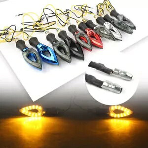 2x 12V LED ^[VOiCWP[^[ ECJ[ Ao[Cgv 5 F jo[T 2x 12V LED Turn Signal Indicator Blinker Amber Light Lamps 5 Colors Universal