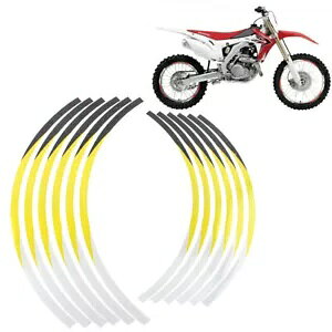 21インチ 18インチ イエローリムホイールステッカー ホンダ CRF 250L/ラリー CRF 300L / CRF230L に適合 21" 18" Yellow Rim Wheel Stickers Fit Honda CRF 250L/ RALLY CRF 300L / CRF230L