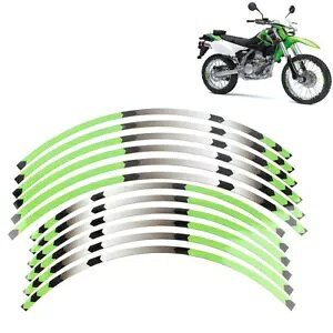 21C` 19C` zC[ fJ[  XebJ[ XgCv O[ tBbg z_ CRF 450R 250R 03-21 21" 19" Wheel Decals Rim Stickers Stripes Green Fit Honda CRF 450R 250R 03-21