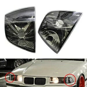 2x �X���[�N�����Y�^�[���V�O�i�����C�g�n�E�W���O BMW E36 3 �V���[�Y 4 �h�A 1992-1998 �ɓK�� 2x Smoke Lens Turn Signal Light Housing Fit BMW E36 3 Series 4-Door 1992-1998 �y���s�A���i�z