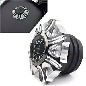 I[goCA~KXLbvR^NJo[vtn[[XL1200 833p Motorcycle Aluminum Gas Cap Fuel Tank Cover W/Watch Fit For Harley XL1200 833