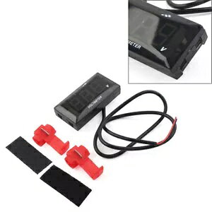 12V I[goCfW^ LED fBXvCdvdvpl[^[ 12V Motorcycle Digital LED Display Voltmeter Voltage Gauge Panel Meter