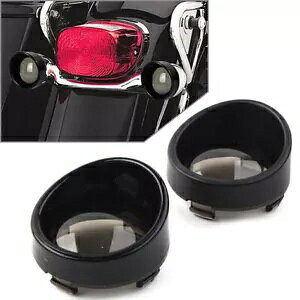 2x ^[VOiCgX[NYJo[x[oCU[tBbgn[[_rbh\\teC 2x Turn Signal Light Smoke Lens Cover Bezels Visor Fit Harley Davidson Softail