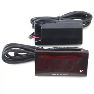 jo[T~j LED fW^dvdvvQ[WI[goC Universal Mini LED Digital Voltmeter Voltage Meter Instruments Gauge Motorcycle