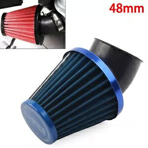 I[goCu[GACe[NtB^[N[i[SxhXeX|bV Motorcycle Blue Air Intake Filter Cleaner Rubber Bend Inlet Stainless Steel Mesh