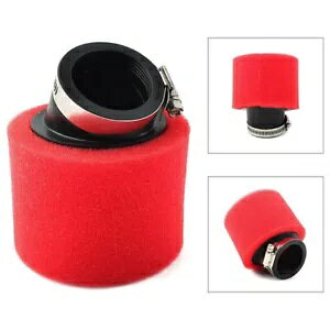 50mm bh GAtB^[ AOtBbg ATV S[J[g ybg XN[^[ |Pbg _[goCN 50mm Red Air Filter Angled Fit ATV Go Kart Moped Scooter Pocket Dirt Bike