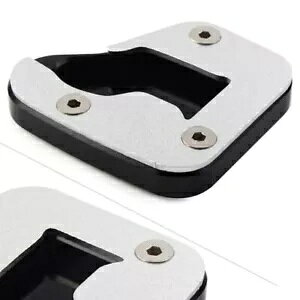 oCNLbNX^hTChX^hgv[gpbhXYL 08-20 Vo[ Motorbike Kickstand Sidestand Enlarge Plate Pad For SUZUKI HAYABUSA 08-20 Silver