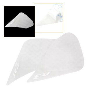 2X zCg^NgNVTChpbhKXObvveN^[ }n YZF R3 2015-2017p 2X White Tank Traction Side Pads Gas Grip Protector for Yamaha YZF R3 2015-2017