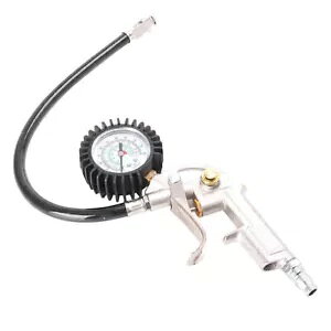  220psi bNI^C͌v[^[GACt[^[KsXgz[X Auto 220psi Lock On Tire Pressure Gauge Meter Air Inflator Gun Pistol Hose