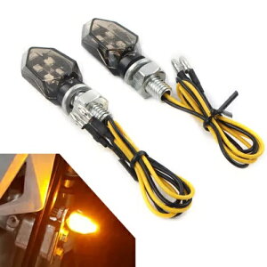 2X ~jI[goC 12V LED X[N^[VOiECJ[CgCWP[^[Ao[v 2X Mini Motorcycle 12V LED Smoke Turn Signals Blinker Light Indicator Amber Lamp