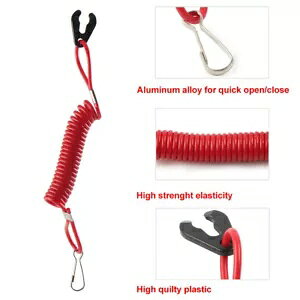 2 �D�O�L���X�C�b�`�X�g���b�v�e�U�[�ً}��~�X�g���b�v�t�B�b�g���}�n���b�h 2PCS Outboard Kill Switch Lanyard Tether Emergency Stop Lanyard Fit Yamaha Red