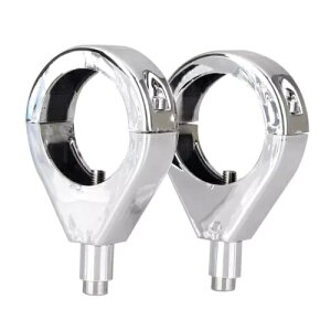 2x 41mm ABS ^[VOiCWP[^[ tH[N Nv }Eg uPbg n[[ Vo[ɓK 2x 41mm ABS Turn Signal Indicator Fork Clamp Mount Bracket Fit Harley Silver