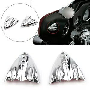 ハーレー ストリート グライド 06-13 用インナーフェアリングミラーブロックオフカバープレート 2 個 2pcs Inner Fairing Mirror Block Off Cover Plates for Harley Street Glide 06-13