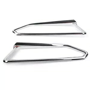 ペアオートバイクロームフロントライトトリムアクセントホンダゴールドウィング GL1800 18-21 Pair Motorcycle Chrome Front Light Trim Accents for Honda Goldwing GL1800 18-21