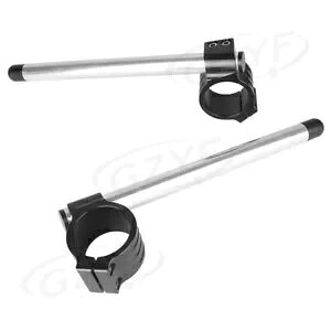 33MM �t�H�[�N�`���[�u�p 22mm 7/8�C���` �I�[�g�o�C�N���b�v �n���h���o�[ ���߉\�ȃN�����v�t�� For 33MM Fork Tube 22mm 7/8 Motorcycle Clips On Handle Bar w/Adjustable Clamps �y���s�A���i�z
