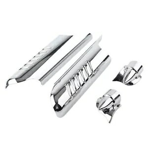 �N���[�� Fitk ���A���b�O�f�B�t���N�^�[ �V�[���h�J�o�[ �n�[���[�c�[�����O FLHT 2000-13�p Chrome Fitk Lower Leg Deflectors Shield Cover For Harley Touring FLHT 2000-13 �y���s�A���i�z