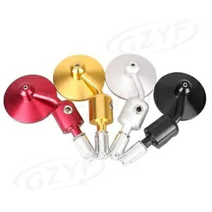 ペア バックミラー ハンドル バー エンド ミラー 7/8 インチ ストリート スポーツ チョッパー クルーザー ATV に適合 Pair Rearview Handle Bar End Mirrors Fit 7/8" street Sport Chopper cruiser ATV