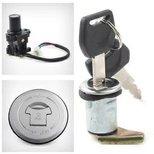 z_ FMX650 05-06 05 CB250 KXLbvJo[_΃XCb`ZbgbNL[Zbg For Honda FMX650 05-06 05 CB250 Gas Cap Cover Ignition Switch Set Lock Key Set