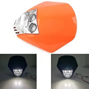 _[gsbgoCNpfA6W LEDd12Vjo[TCwbhCgwbhv Dual 6W LED Bulbs 12V Universal Modified Headlight Head Lamp for Dirt Pit Bike