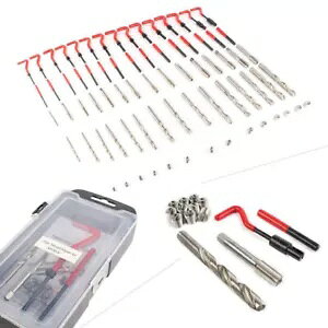 25x [g˂CCT[gLbg M7x1.0 wRCJ[vRCc[{bNX 25x Metric Thread Repair Insert Kit M7x1.0 Helicoil Car Pro Coil Tool Box