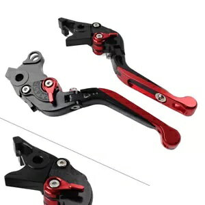 CNC ܂肽ݎu[L Nb` o[ XYL nuT GSXR1300 08-2015 ubN/bhɓK CNC Foldable Brake Clutch Levers Fit SUZUKI HAYABUSA GSXR1300 08-2015 Black/Red