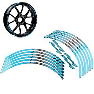 17C` 18C` I[goC u[ zC[  e[v fJ[ XgCv XebJ[ jo[T 17" 18" Motorcycle Blue Wheel Rim Tape Decal Stripes Sticker Universal