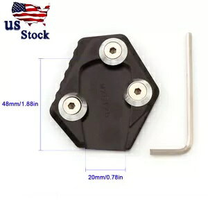 z_ MSX Grom 125 CNC ubNLbNX^htbgX^hv[gpbhč For Honda MSX Grom 125 CNC Black Kickstand Foot Stand Extension Plate Pad US