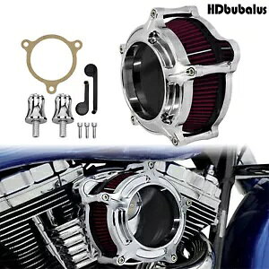 N[ NeB GA N[i[ bh Ce[N tB^[ n[[ M8 FLH \teC gCNɓK Chrome Clarity Air Cleaner Red Intake Filter Fit For Harley M8 FLH Softail Trike