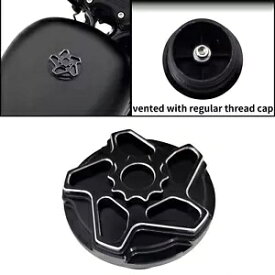 BLK ベントガスキャップ燃料油タンクカバーハーレーエレクトラストリートグライドロードキング用 BLK Vented Gas Cap Fuel Oil Tank Cover For Harley Electra Street Glide Road King