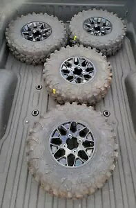 2023 CAN-AM MAVERICK OEM zC[ & Maxxis Carnivore ^C 30X10-14 VieCNIt 2023 CAN-AM MAVERICK OEM Wheels & Maxxis Carnivore Tires 30X10-14 NEW TAKE OFFS