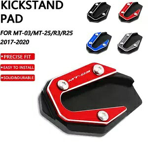 LbNX^hTChX^hv[gpbh}n MT-03 MT-25 R3 R25 17+ Kickstand Side Stand Foot Extension Plate Pad For Yamaha MT-03 MT-25 R3 R25 17+