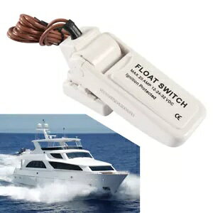 12V 24V 32V t[{[grW|vt[gXCb`zCg ABS 18AWG 12V 24V 32V Mercury Free Automatic Boat Bilge Pump Float Switch White ABS 18AWG