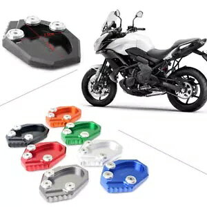 CNC TChX^h LbNX^h GNXeV gv[gpbh tBbg VERSYS 650 KLX250 CNC Sidestand Kickstand Extension Enlarge Plate Pad Fit VERSYS 650 KLX250